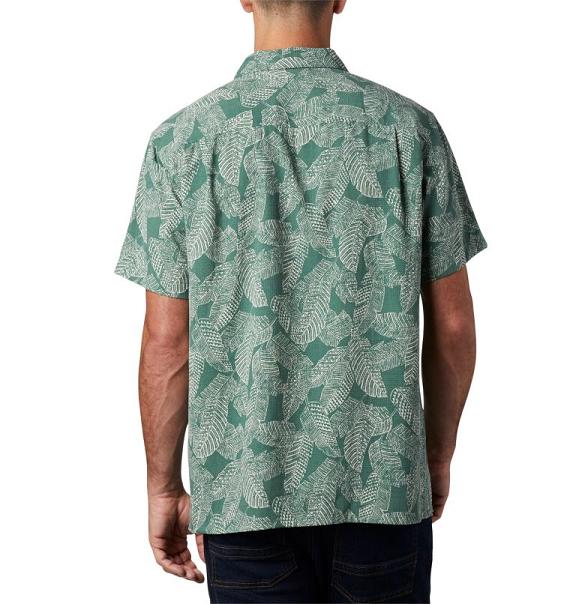 Columbia Lakeside Trail Shirts Green For Men's NZ91205 New Zealand